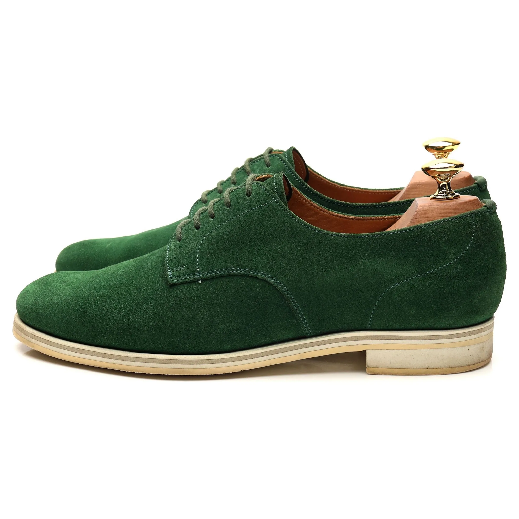 Women's Green Suede Derby UK 7 EU 40