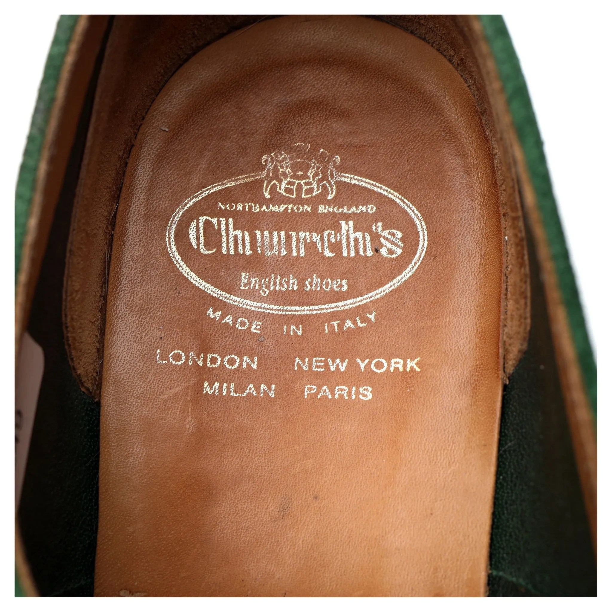 Women's Green Suede Derby UK 7 EU 40