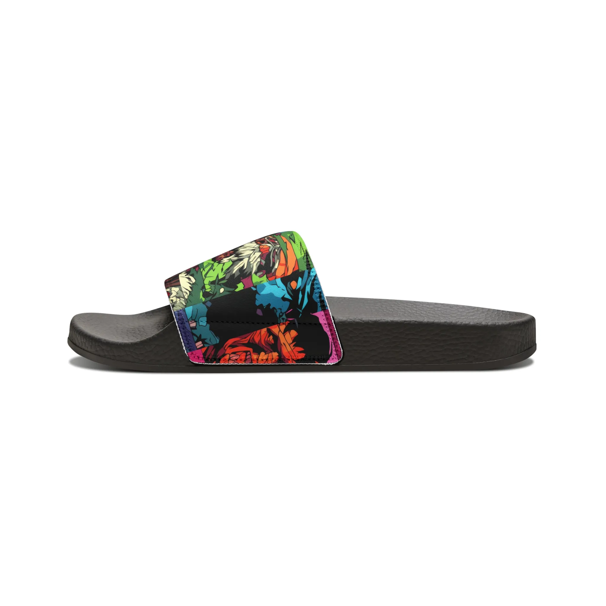 Women's Slide Sandals - Spooky Monsters Anime Beta