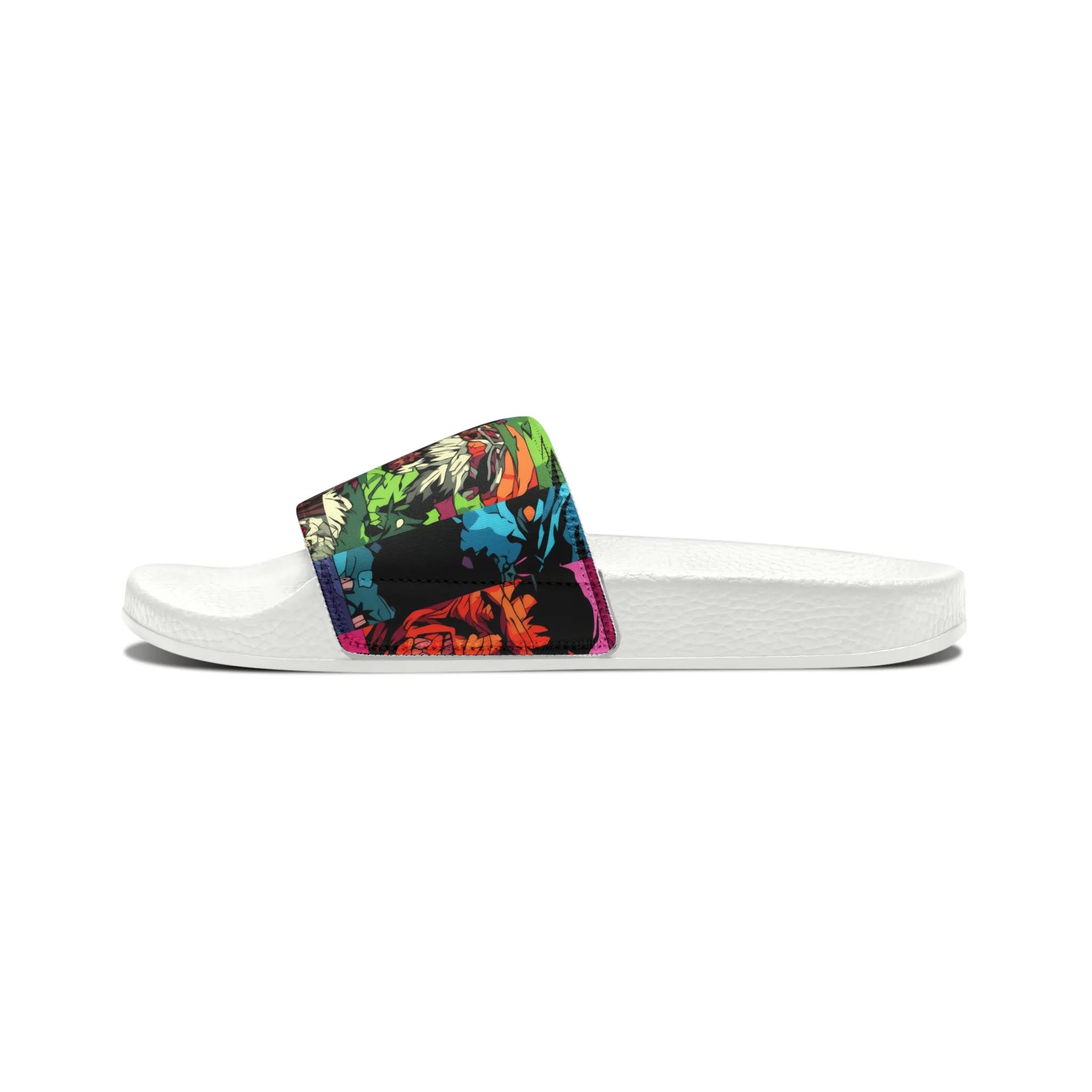 Women's Slide Sandals - Spooky Monsters Anime Beta
