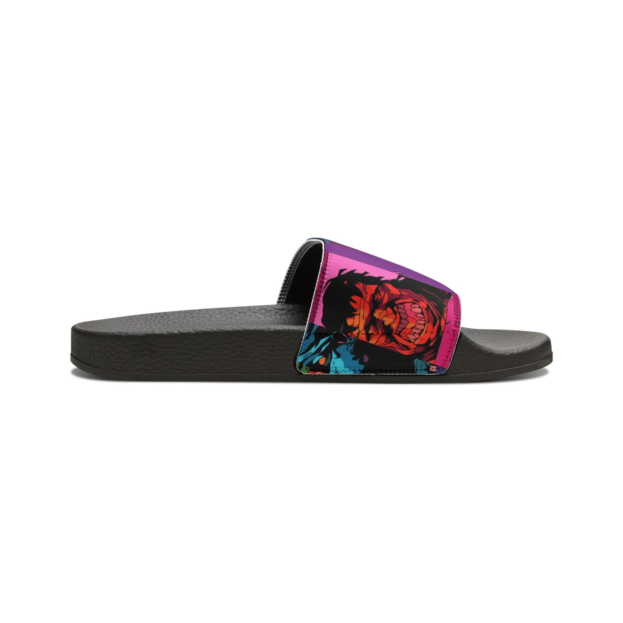 Women's Slide Sandals - Spooky Monsters Anime Beta