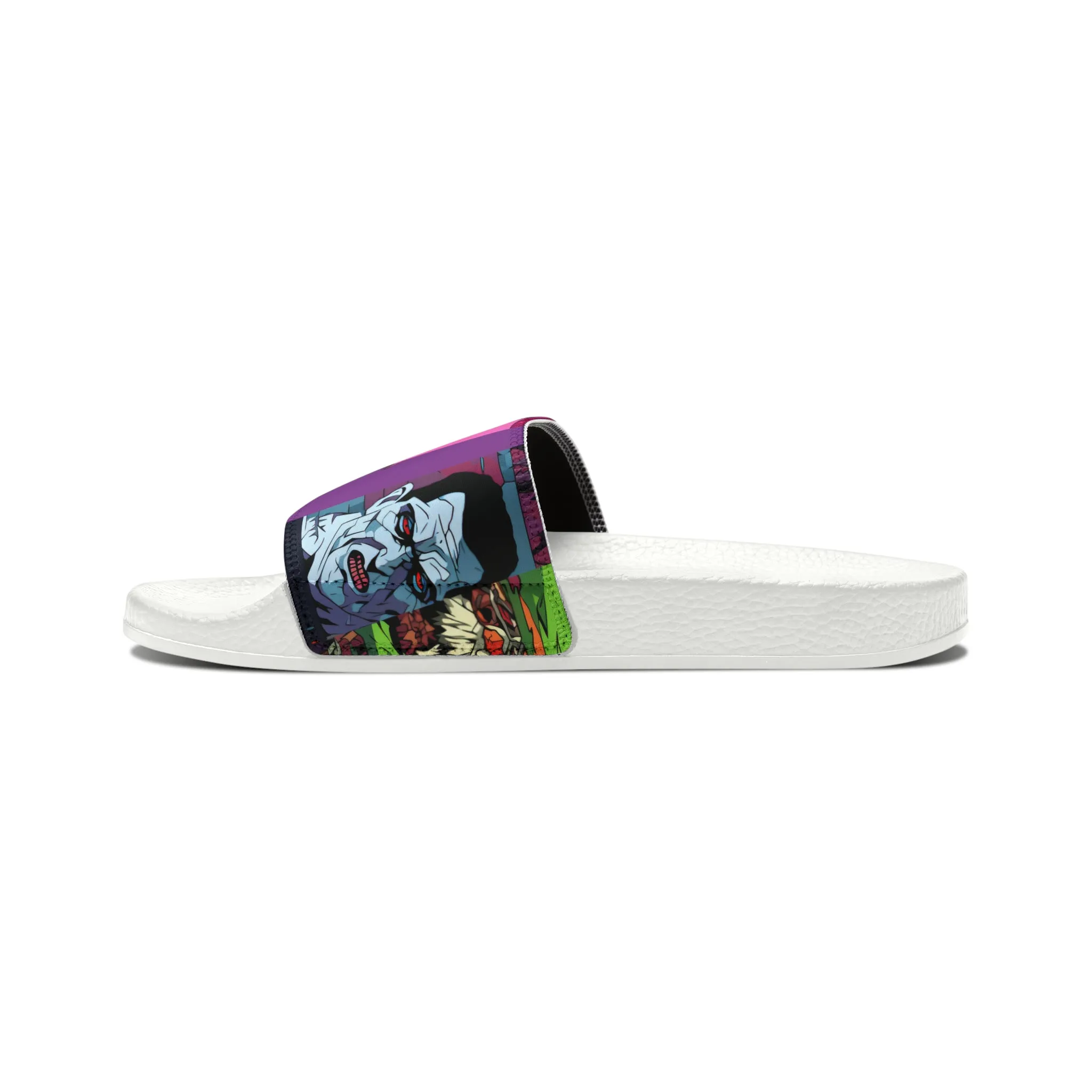 Women's Slide Sandals - Spooky Monsters Anime Beta