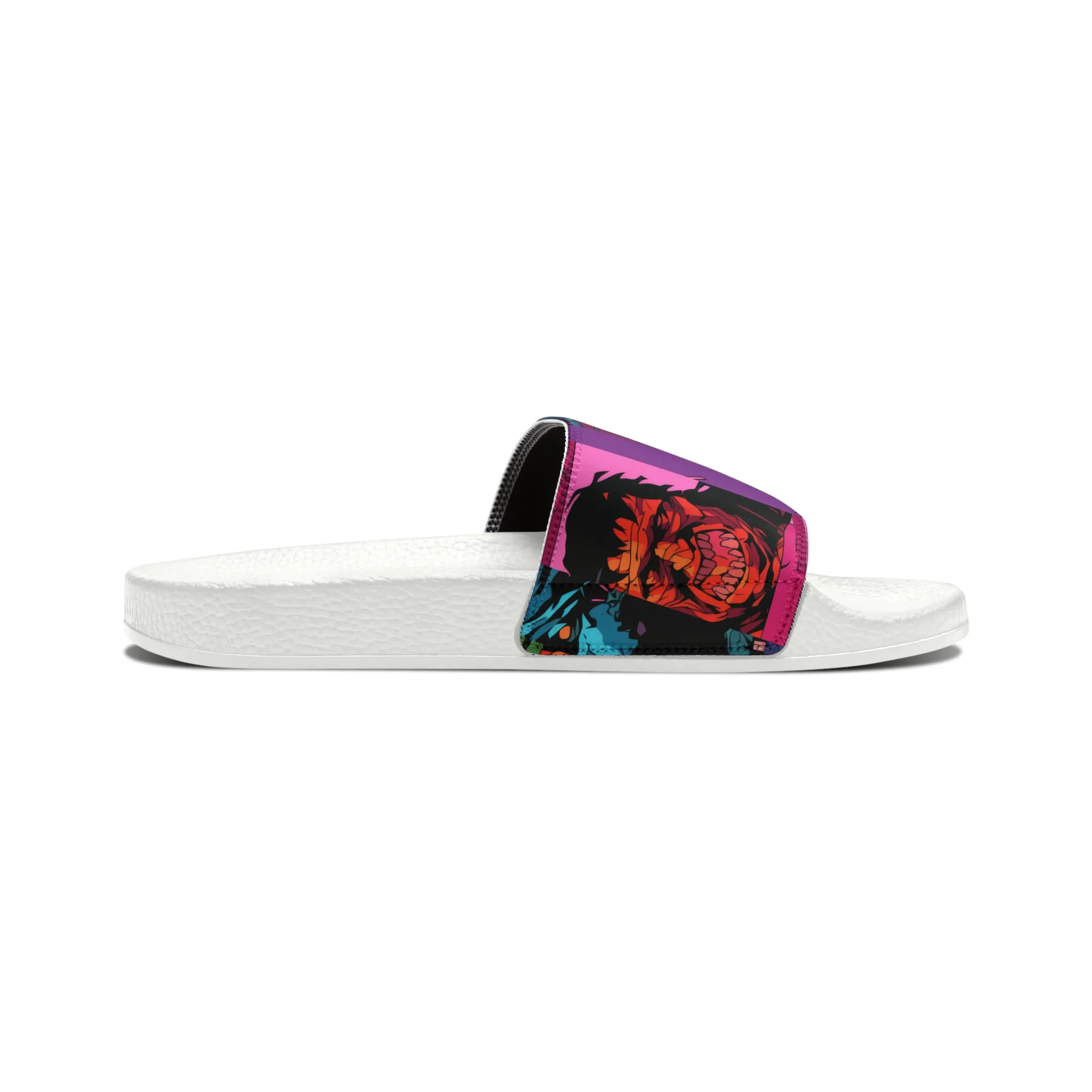 Women's Slide Sandals - Spooky Monsters Anime Beta