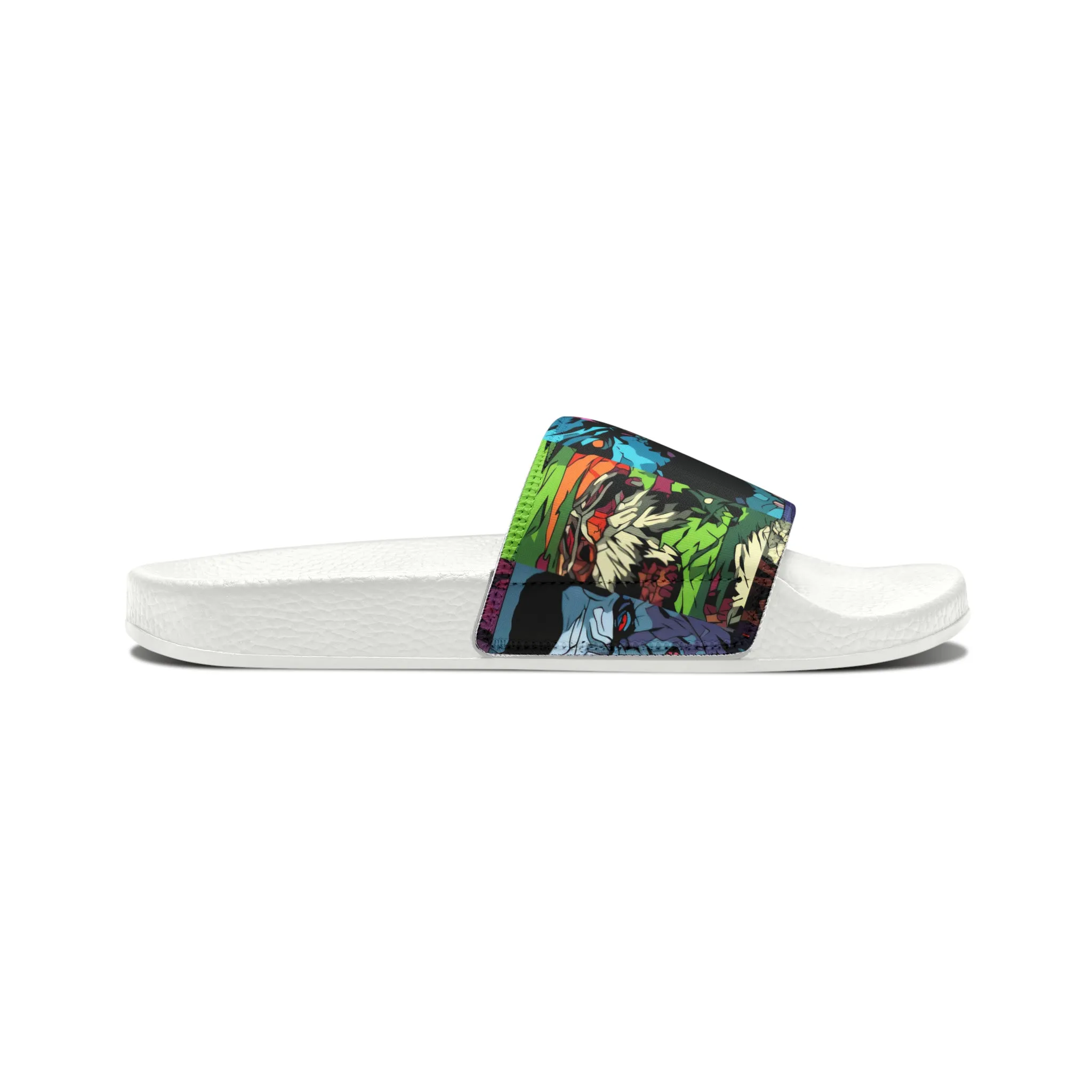 Women's Slide Sandals - Spooky Monsters Anime Beta