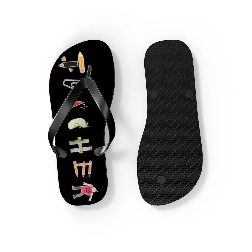 Women's Teacher Objects Flip Flops