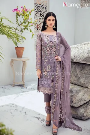 Zara Shahjahan Pakistani Purple Dress Online #PF110
