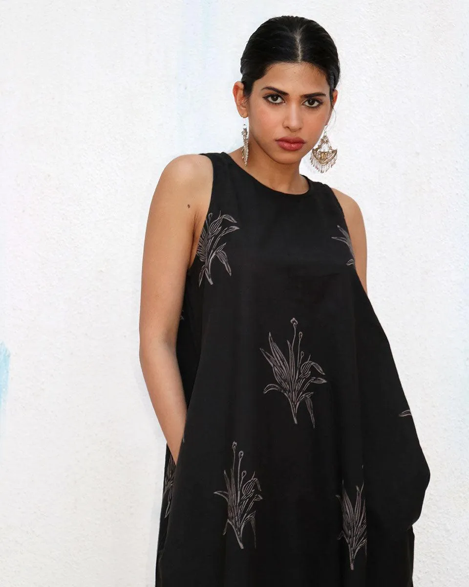 Zita Blockprinted Cotton Dress - NOMAD