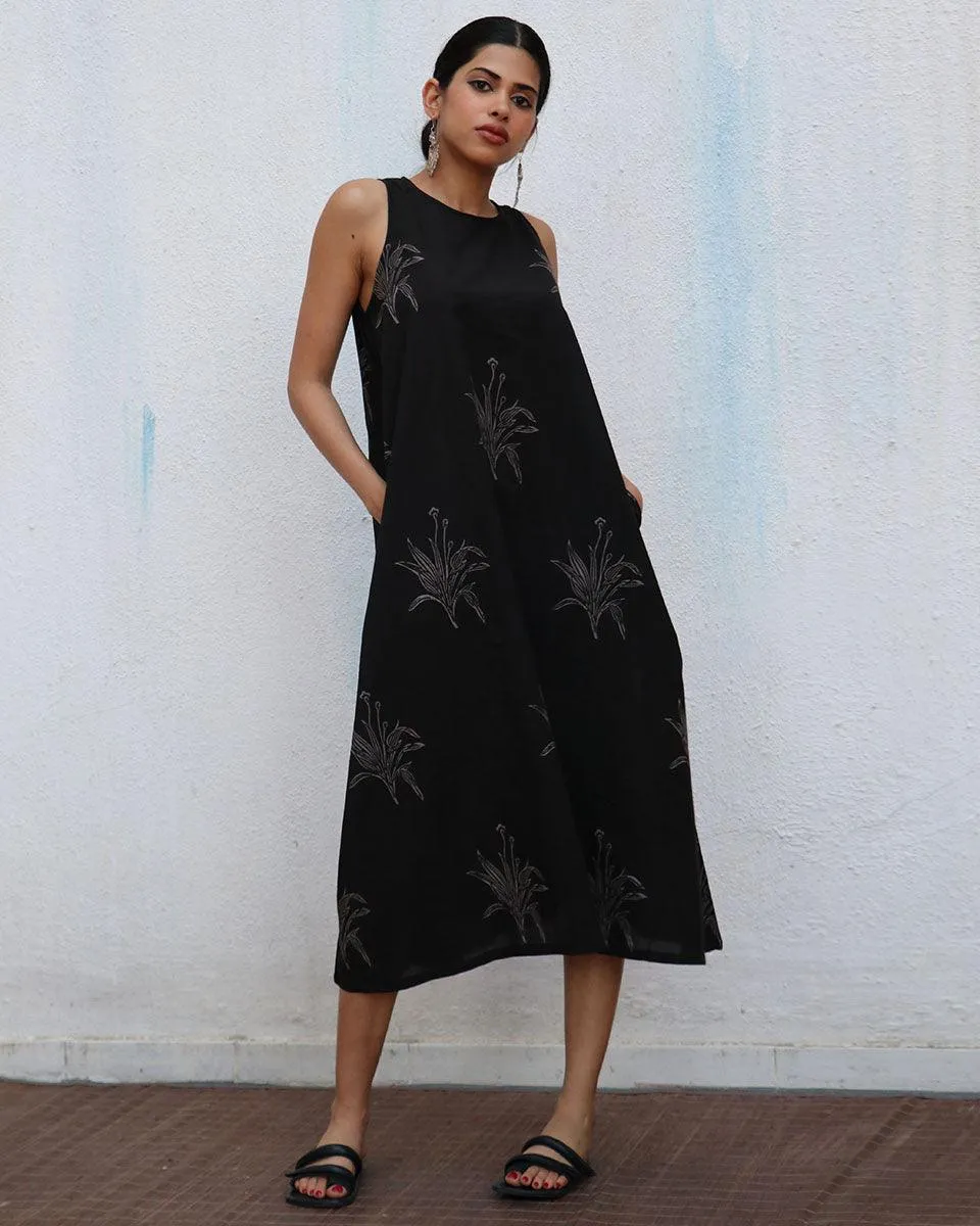 Zita Blockprinted Cotton Dress - NOMAD